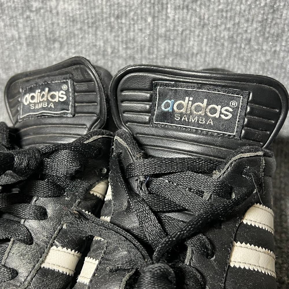 Adidas Samba Sneakers Mens US 5.5 Black Leather Low Top Lace Up Casual Shoes - Picture 3 of 11